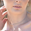 Culturesse Modern Muse Beaded Necklace / Choker (Silver)