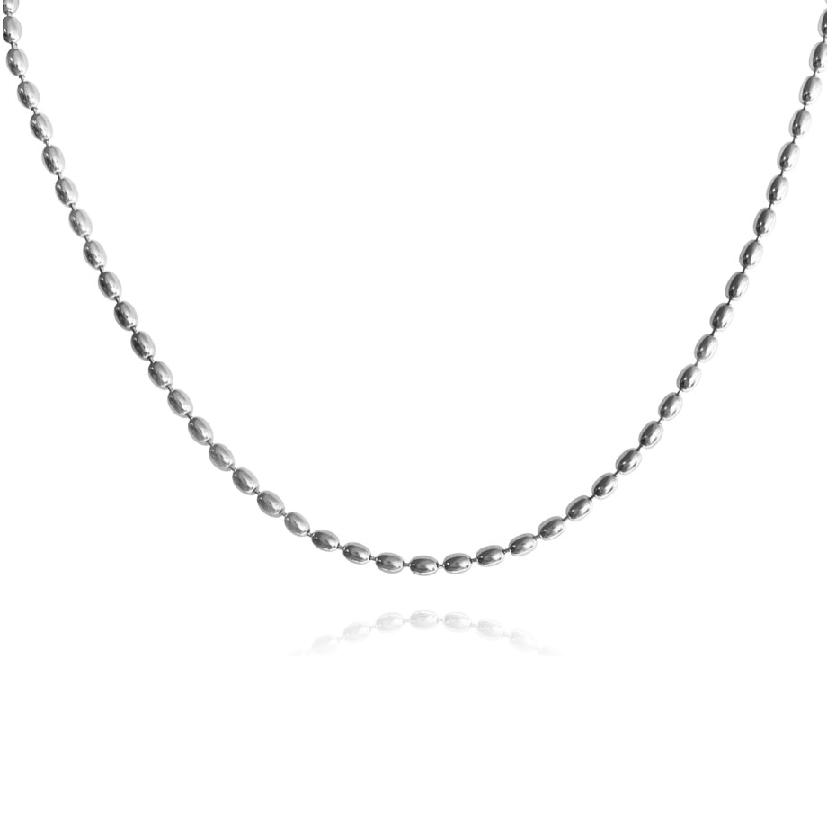 Culturesse Modern Muse Beaded Necklace / Choker (Silver)