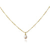 Culturesse Bjork Beaded Pearl Pendant Necklace (Gold)