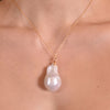 Culturesse Almeta Natural Baroque Pearl Pendant Necklace