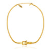 Culturesse Hallie Buckled Snake Chain Necklace (Gold)