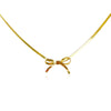 Culturesse Adria Bow Tie Snake Chain Necklace (Gold)