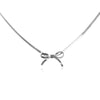 Culturesse Adria Bow Tie Snake Chain Necklace (Silver)