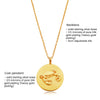 Culturesse She Is Cancer Artisan 24K Gold Zodiac Pendant Necklace