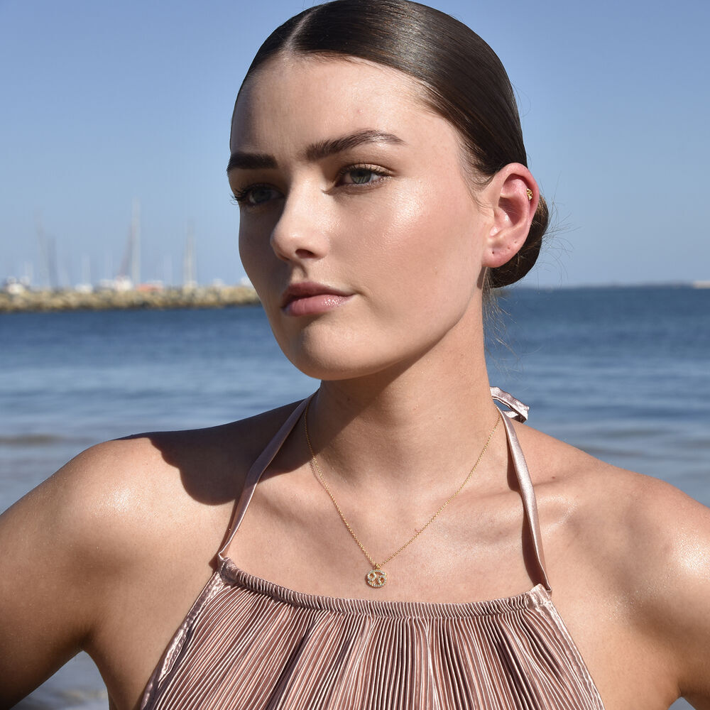 Culturesse Cancer Diamante Pendant Necklace (Gold)