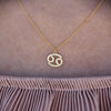Culturesse Cancer Diamante Pendant Necklace (Gold)