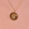 Culturesse She Is Capricorn Artisan 24K Gold Zodiac Pendant Necklace