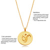 Culturesse She Is Capricorn Artisan 24K Gold Zodiac Pendant Necklace