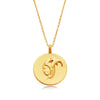 Culturesse She Is Capricorn Artisan 24K Gold Zodiac Pendant Necklace