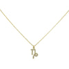 Culturesse Capricorn Diamante Pendant Necklace (Gold)