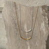 Culturesse Sebier Curved Bar Pendant Necklace (Gold)