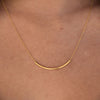 Culturesse Sebier Curved Bar Pendant Necklace (Gold)