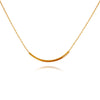 Culturesse Sebier Curved Bar Pendant Necklace (Gold)