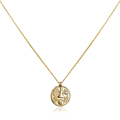 Culturesse Everyday Zen Pendant Necklace (Gold)