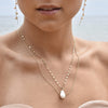 Culturesse Gwyn Layered Pearl Pendant Necklace