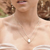 Culturesse Gwyn Layered Pearl Pendant Necklace