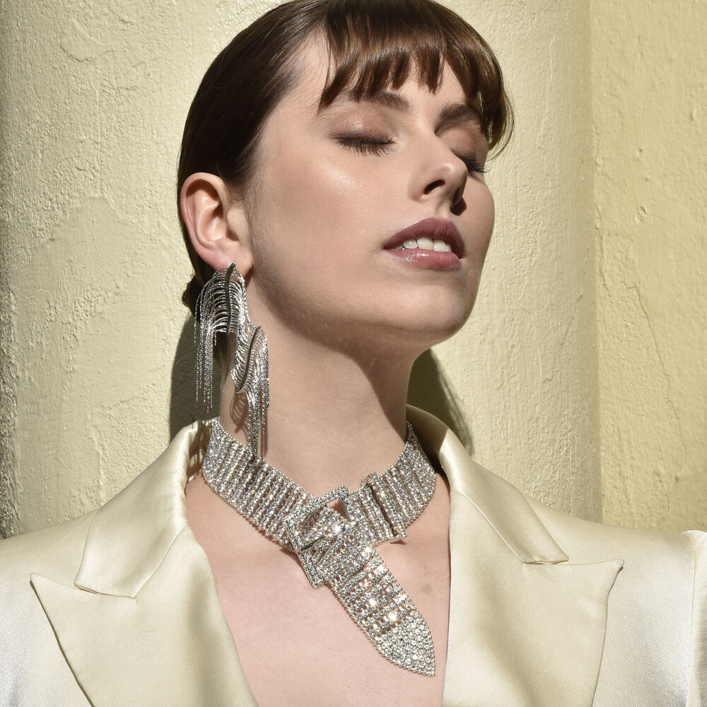 Culturesse Blaise Diamante Belt Necklace / Choker