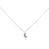 Culturesse Aicha Dainty Croissant Pendant Necklace (Silver)