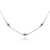 Culturesse Birdie Evil Eye Necklace / Choker (Silver)