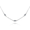 Culturesse Birdie Evil Eye Necklace / Choker (Silver)