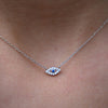 Culturesse Mridu Fine Evil Eye Pendant Necklace (Silver)