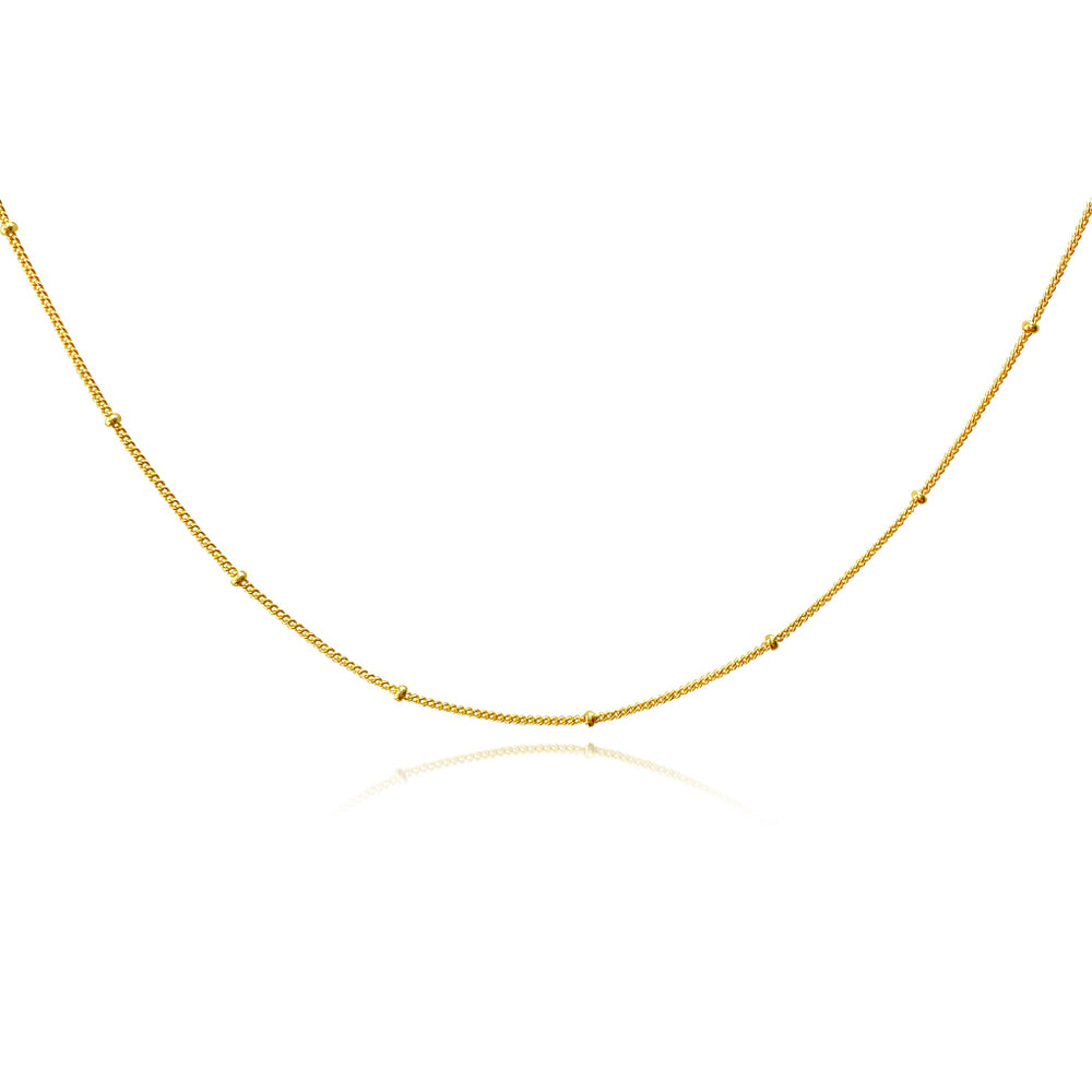 Culturesse Brianna Fine Gold Bead Necklace