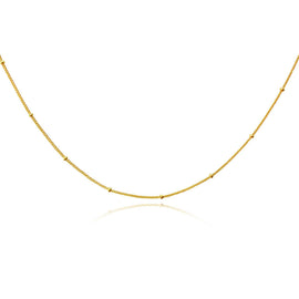 Culturesse Brianna Fine Gold Bead Necklace