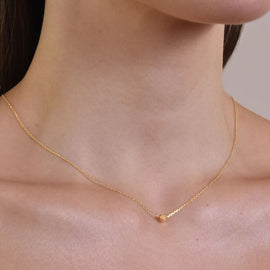 Culturesse Flavia Fine Gold Heart Pendant Necklace