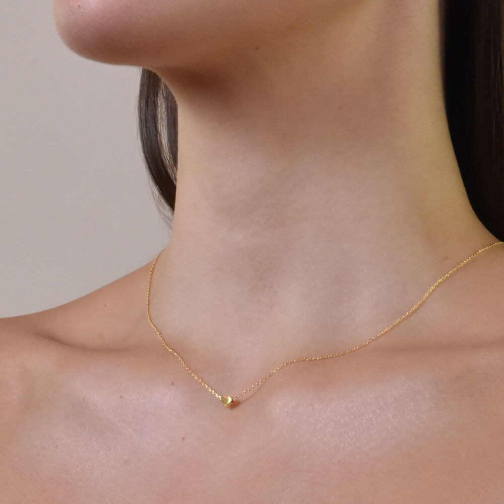 Culturesse Flavia Fine Gold Heart Pendant Necklace