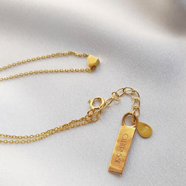 Culturesse Flavia Fine Gold Heart Pendant Necklace