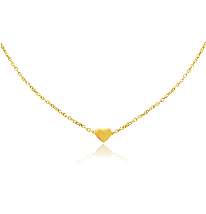 Culturesse Flavia Fine Gold Heart Pendant Necklace