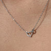 Culturesse Darlene Dainty Heart Pendant Necklace (Silver)