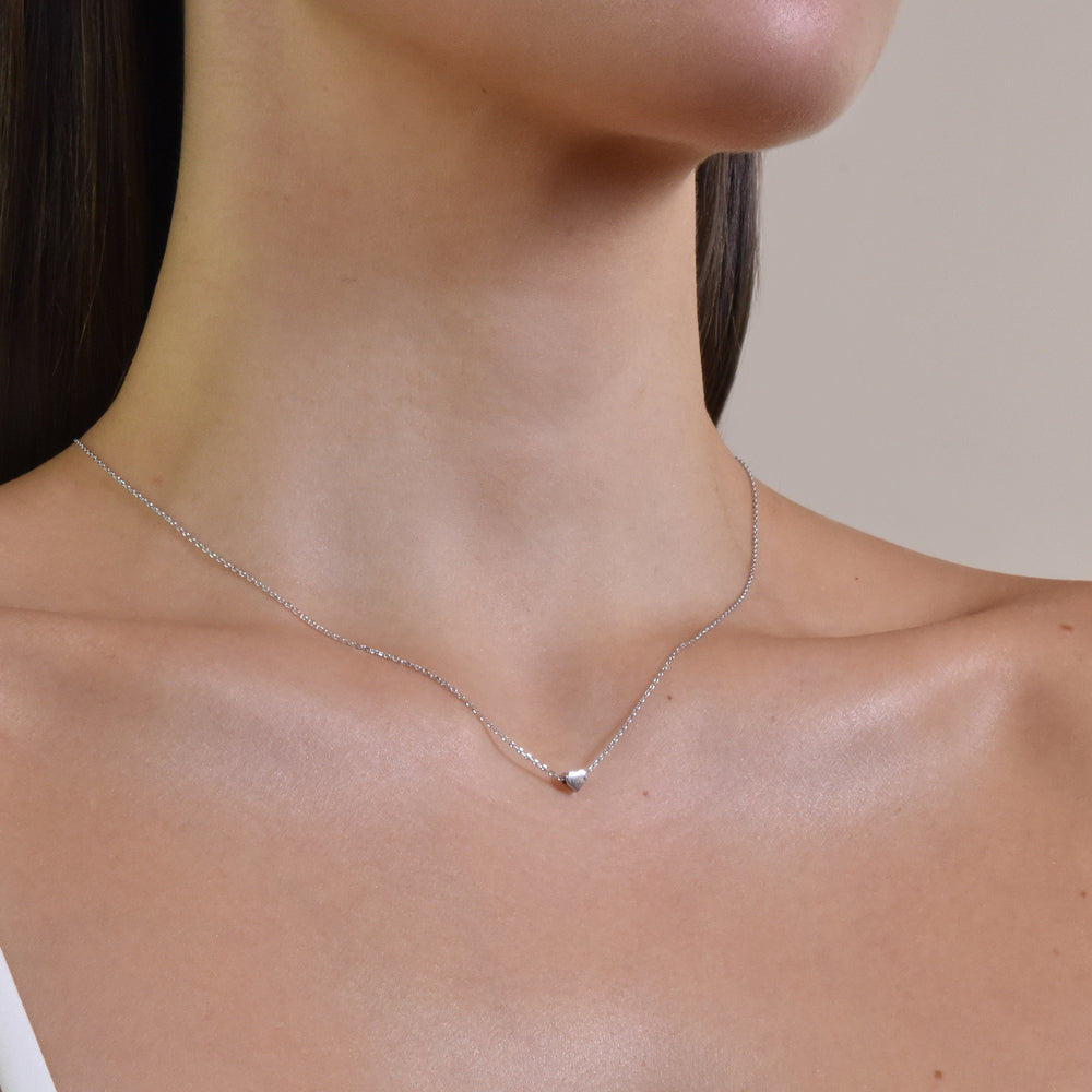 Culturesse Ida Fine Silver Heart Pendant Necklace