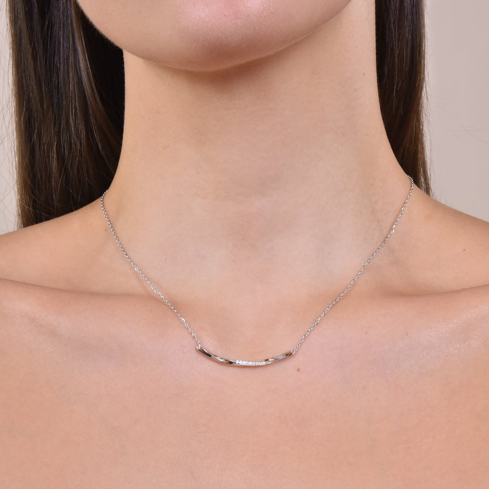 Culturesse Cesca Fine Silver Bar Pendant Necklace