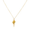 Culturesse Coralia Coastal Muse Shell Pendant Necklace (Gold Vermeil)
