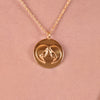Culturesse She Is Gemini Artisan 24K Zodiac Gold Pendant Necklace