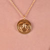 Culturesse She Is Gemini Artisan 24K Zodiac Gold Pendant Necklace