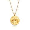 Culturesse She Is Gemini Artisan 24K Zodiac Gold Pendant Necklace