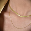 Culturesse Ainara Fine Snake Chain Necklace (Gold Filled)