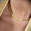 Culturesse Faridah Gold Snake Chain Necklace (Solid Sterling Silver)