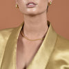 Culturesse Faridah Gold Snake Chain Necklace (Solid Sterling Silver)