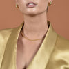 Culturesse Faridah Gold Snake Chain Necklace (Solid Sterling Silver)