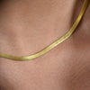 Culturesse Faridah Gold Snake Chain Necklace (Solid Sterling Silver)