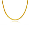 Culturesse Faridah Gold Snake Chain Necklace (Solid Sterling Silver)