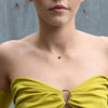 Culturesse Khloe Diamante Zircon Pendant Necklace (Gold)