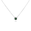 Culturesse Khloe Diamante Zircon Pendant Necklace (Silver)