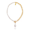 Culturesse Harlow Luxury Pearl Chain Necklace