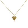 Culturesse Corena Petal Embossed Heart Pendant Necklace (Gold)