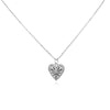 Culturesse Corena Petal Embossed Heart Pendant Necklace (Silver)