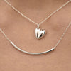 Culturesse Kindred Heart Pendant Necklace (Silver)